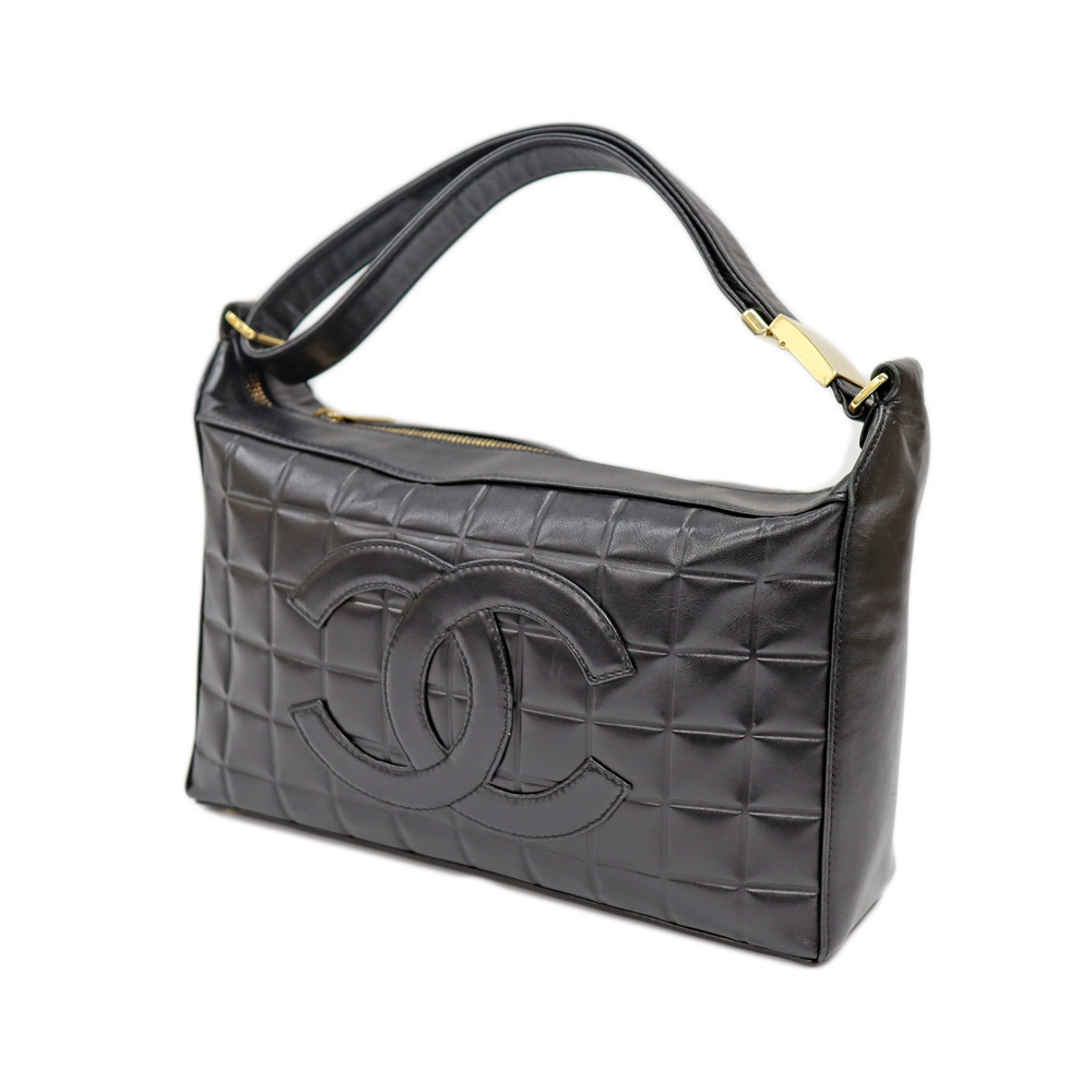 Chanel One Shoulder Bag Chocolate Bar Lambskin Coco Mark